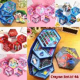 Crayon Set Menggambar Melukis Karakter 4 in 1 Isi 46pcs — 8