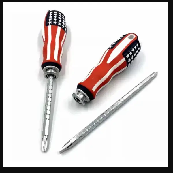 Obeng Min Plus Bolak Balik 4 Inch Gagang Karet Amerika
