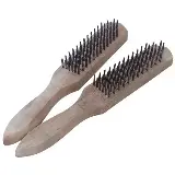 Sikat Baja Kawat 6 Baris Wire Brush Dengan Gagang Kayu — 4