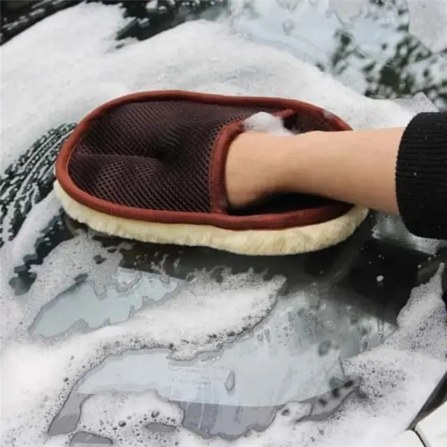 Kain Lap Sarung Tangan Microfiber Wax Gloves Wool Motor Exterior