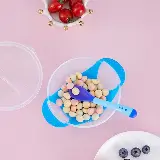 Mangkok Set Bayi Silikon Anti Tumpah dengan Sendok dan Tutup — 9