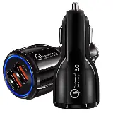 Casan HP Cepat pada Mobil Car Quick Charger Qualcomm QC 3.0 — 3