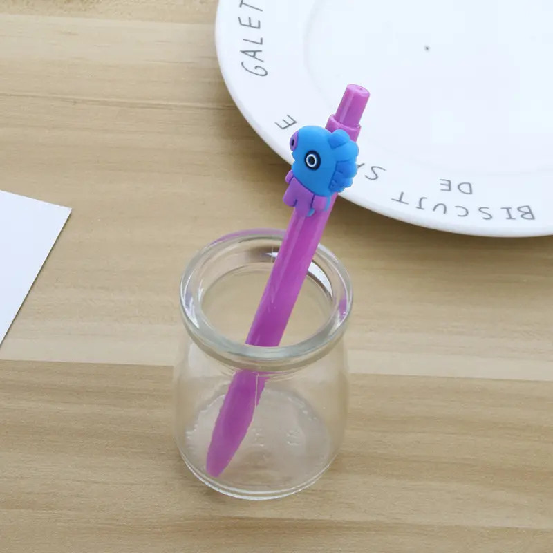 Pulpen Bolpoin Pena Mekanik Cetek Karakter Lucu Bt21 Boneka Bts