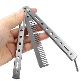 Sisir Besi Lipat Butterfly Balisong Training Trick Benchmade — 9