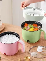 Panci Elektrik Portable Mini 1.2L Stainless Steel Multifungsi — 5
