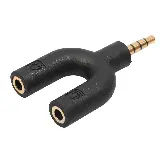Splitter Audio Jack Splitter Jack 3.5 To Dual Female U Shape 2in1 — 1