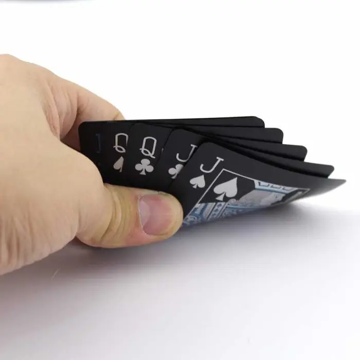 Kartu Remi Plastik Hitam Pvc Anti Air Waterproof Poker Blackjack