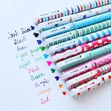 Pulpen Gel Warna Warni Karakter / Pulpen Lucu Korea Unicorn 10in1 Box — 10