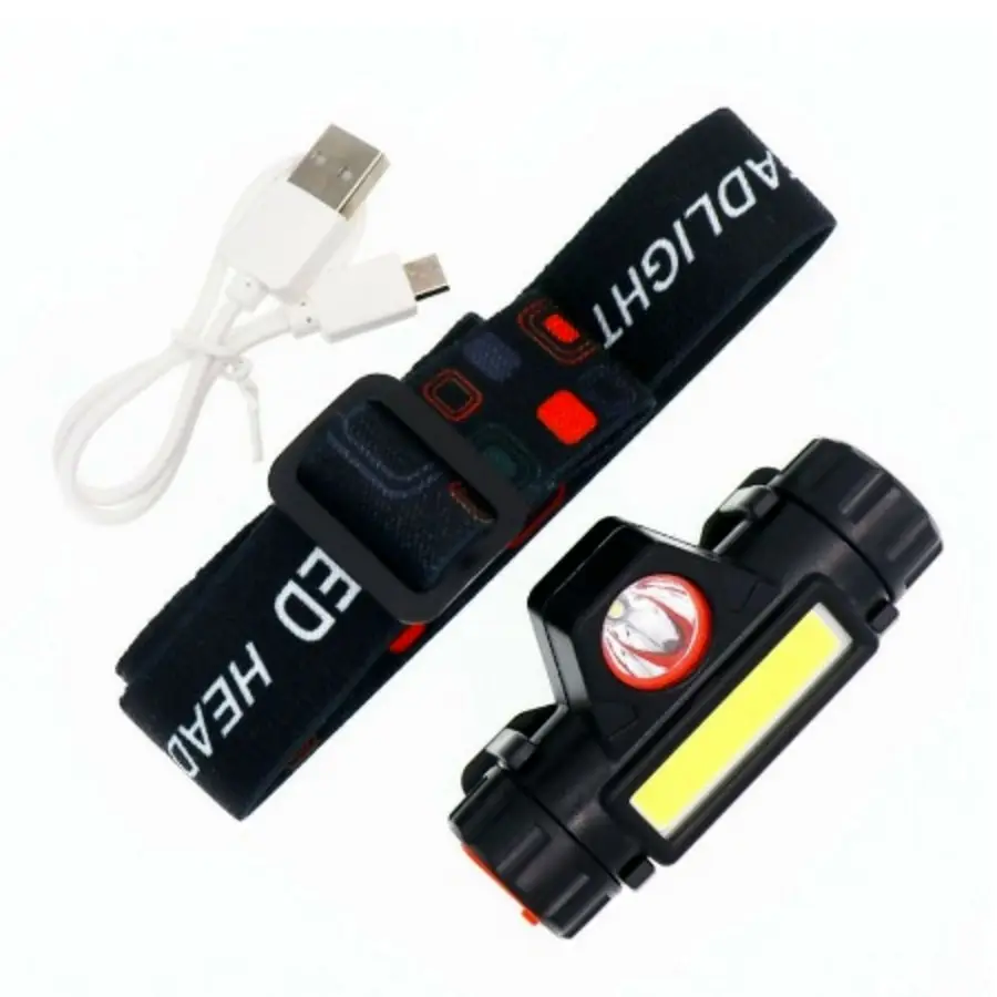 Lampu Senter Kepala Head Lamp Led 2 Mode 90? Waterproof Rechargeable