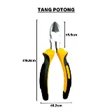 Tang Potong Kombinasi Lancip 6in1 Anti Slip Anti Karat Multifungsi — 9