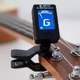 Tuner Gitar Bass Ukulele Jepit Digital Chromatic Dengan Layar Lcd — 2