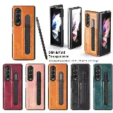 Premium Hard Case Casing Samsung Galaxy Z Fold 3 Kulit Pen Holder — 4