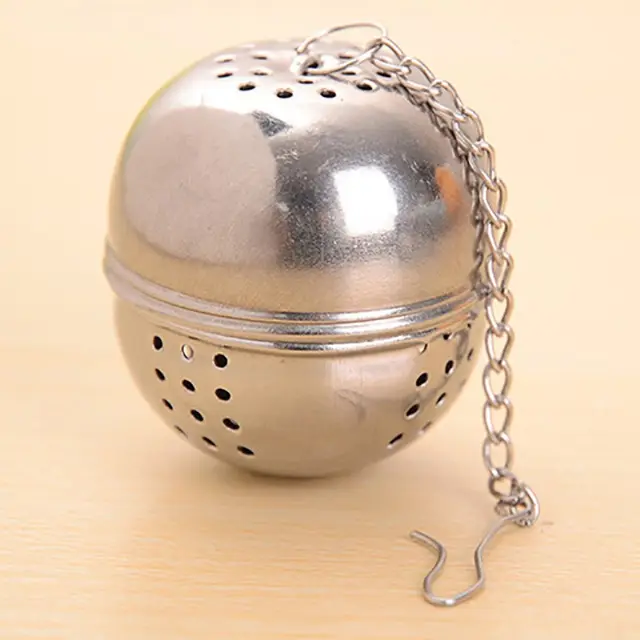 Saringan Daun Teh Rempah Stainless Bulat Bentuk Bola Tea Infuser Ball