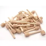 Sendok Stik Stick Kayu Adukan Madu Food Grade Honey Dipper Spoon - Kayu — 3