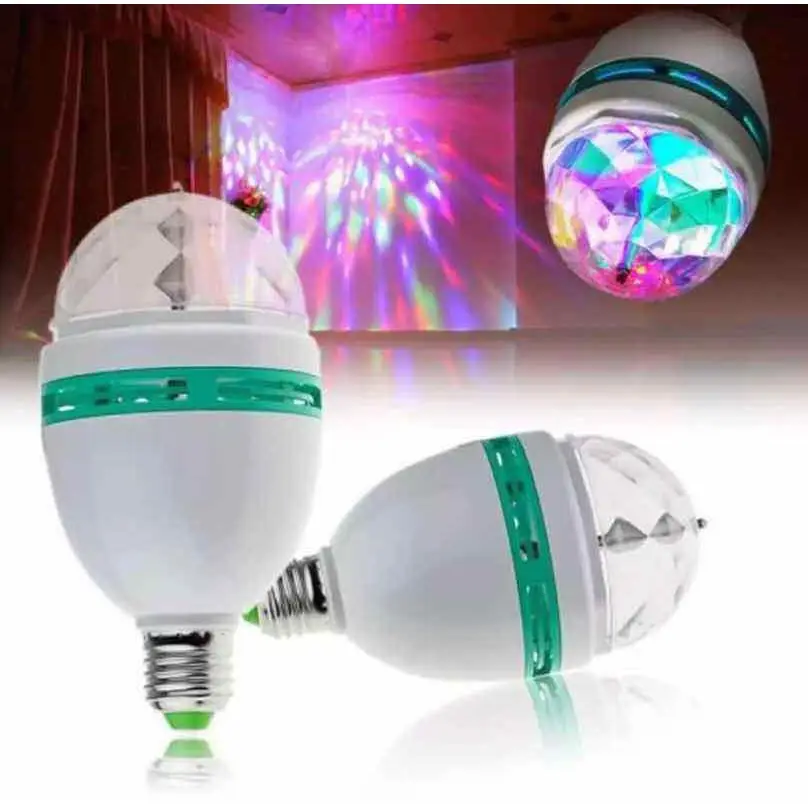 Bohlam Lampu Disco Putar Led Full Colour Rotating Lamp Warna Warni