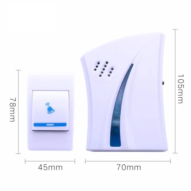 Bel Pintu Tanpa Kabel Doorbell Wireless Tanpa Kabel Desain Minimalis