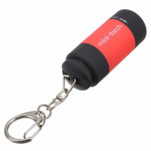 Gantungan Kunci Senter Led Mini Usb Rechargeable Waterproof