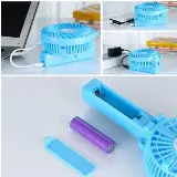 Kipas Angin Portable Handy Mini Rechargeable Portable 2000mAh Lipat — 3