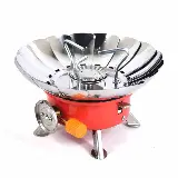 Kompor Camping Mini Portable Gas Stove Bulat Windproof — 2