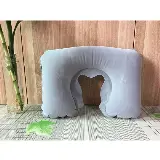Bantal Leher Angin Pompa Otomatis PVC Kain Neck Pillow U Shaped — 9