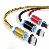 Kabel Casan Magnet Micro USB Type C iPhone 1 Meter — 1