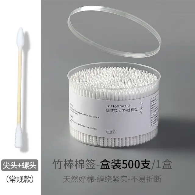 Cotton Bud / Korek Kuping / Cotton Swabs isi 500 Natural Bambu