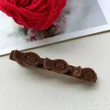 Jepit Rambut Velvet Mawar Cantik Aksesoris Elegan Untuk Wanita — 1