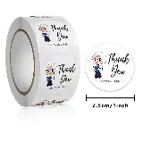 Sticker Thankyou Label Segel Order Packing Motif Karakter 1Roll — 9
