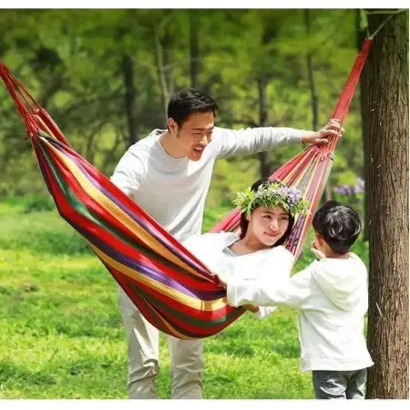 Hammock Ayunan Gantung Kain Tempat Tidur Outdoor Serbaguna
