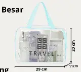 Tas Pouch Travel Kosmetik Wanita Transparan Premium — 10