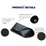 Kotak Wadah Kacamata Kulit Polos Leather Glasses Case Murah Import — 5
