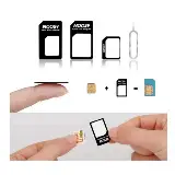 Set Adapater Sim Card Nano Micro Pin dengan Dudukan kartu 4in1 — 5