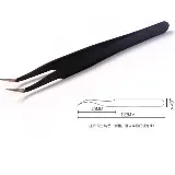 Pinset Tweezer Lancip Anti Statis Bengkok Stainless Steel — 6