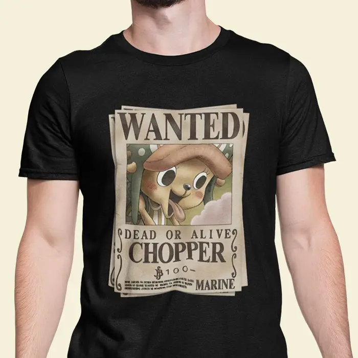 Kaos Anime Bounty Tony Tony Chopper Baju One Piece Hitam