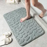 Keset Kamar Mandi Memori Foam Anti Slip Dengan Motif Batu — 5