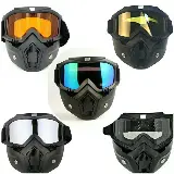 Kacamata Google Full Face Helm Masker Motor Paintball Airsoft Trail — 8