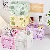 Keranjang Penyimpanan Lipat Mini Gagang Serbaguna Minimalis — 6