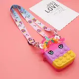 Tas Selempang Pop It 3d Karakter Unicorn Rainbow Mini Kecil Anak — 1