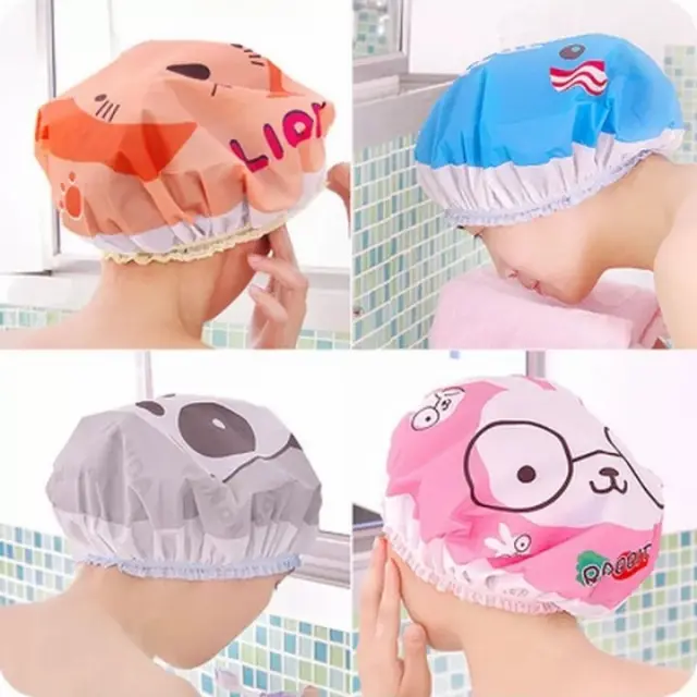Shower Cap Plastik / Shower Cap Pattern / Shower Cap Cartoon