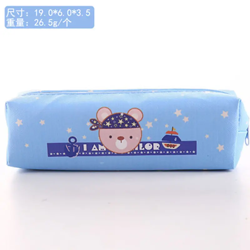 Tempat Kotak Pensil Kain Korea Motif Unik Cartoon Kartun