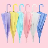 Payung Cantik Bening Transparan Polos Korea Jepang Style Warna Warni — 3