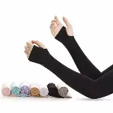 Manset Lengan Panjang Handsock Tangan Wanita Polos Pelindung UV Sinar — 3