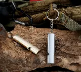 Gantungan Kunci Peluit Unik Aluminium Emergency Whistle Keychain — 3