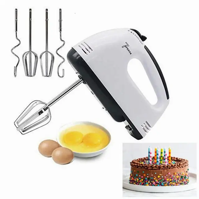 Hand Mixer Elektrik Pengaduk Adonan Kue 7 Speed 4pcs Alat Pengocok