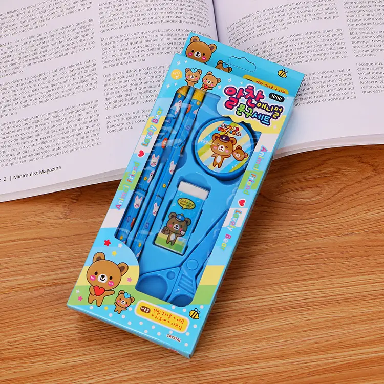 stationary set Alat Tulis Lucu Dengan Character 5 pcs