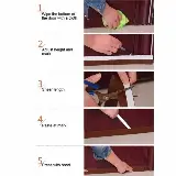 Strip Segel Penghalang Debu Serangga Celah Lubang Bawah Pintu Jendela — 4