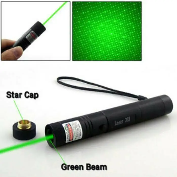 Senter Laser Pointer Hijau Recharge 303 10KM Multifungsi