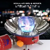 Kompor Camping Mini Portable Gas Stove Bulat Windproof — 5