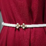 Ikat Pinggang Kulit Tali Kecil Untuk Wanita Adjustable Fashion Korea — 9