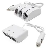 Adaptor Charger Mobil 3 Slot Cabang Car Lighter Socket USB Splitter — 6